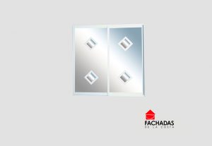 Ventana aluminio reticulada